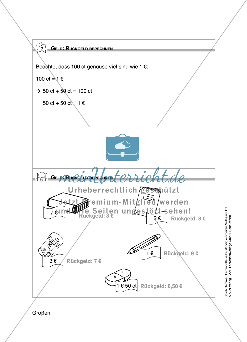 Schüler erarbeiten sich mit diesem Material Lerninhalte zum Thema Größen mit Aufgaben-, Tipp- und Lösungskarten selbstständig. Preview 12