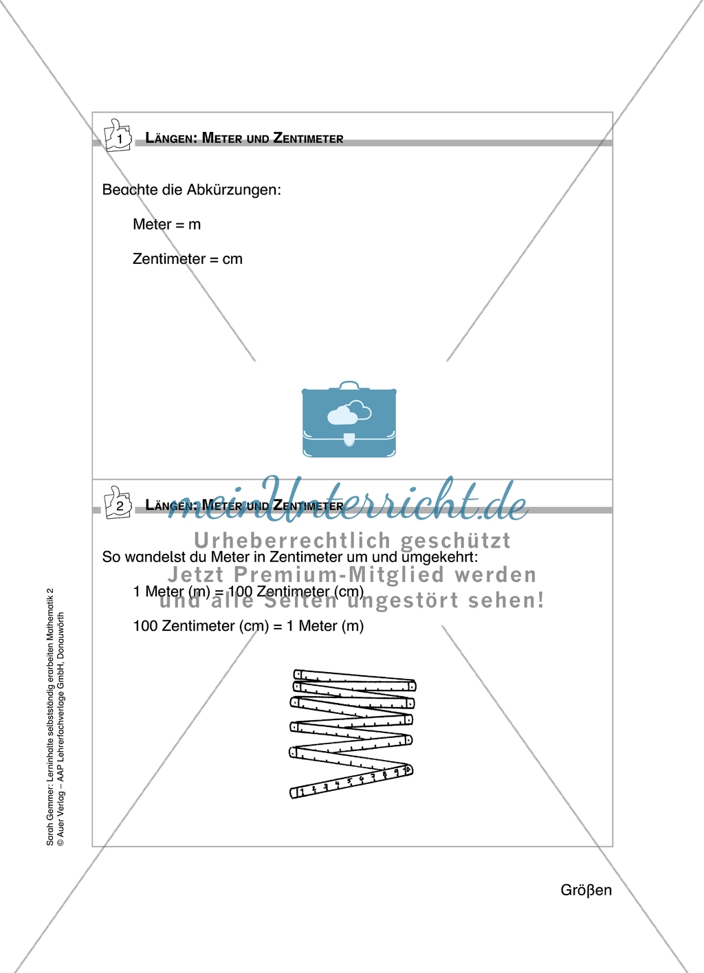 Schüler erarbeiten sich mit diesem Material Lerninhalte zum Thema Größen mit Aufgaben-, Tipp- und Lösungskarten selbstständig. Preview 3