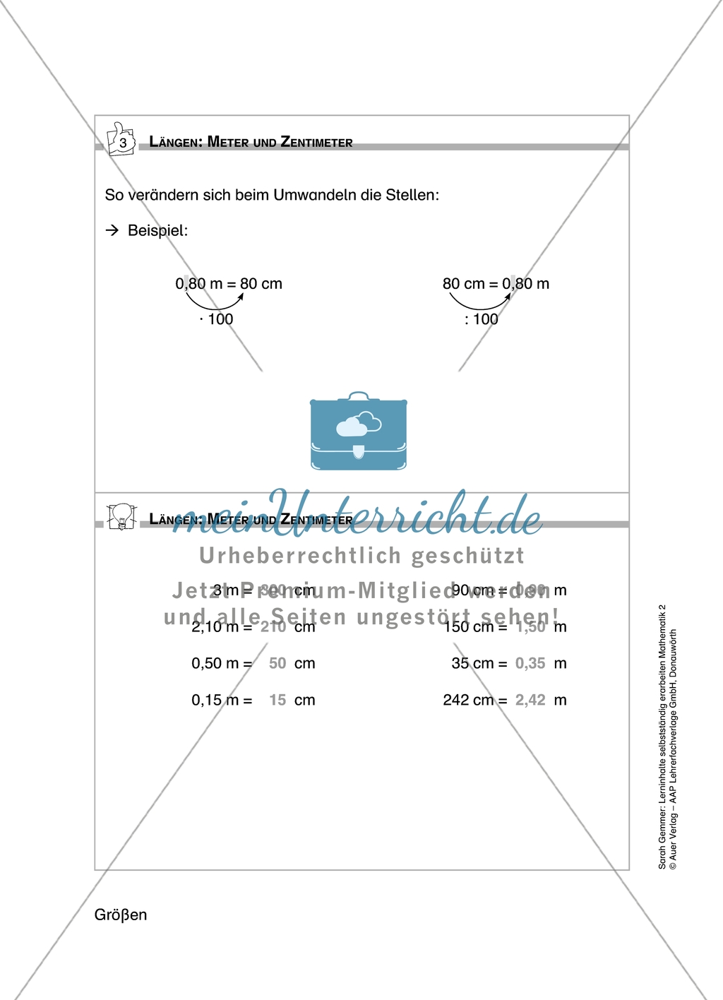 Schüler erarbeiten sich mit diesem Material Lerninhalte zum Thema Größen mit Aufgaben-, Tipp- und Lösungskarten selbstständig. Preview 4