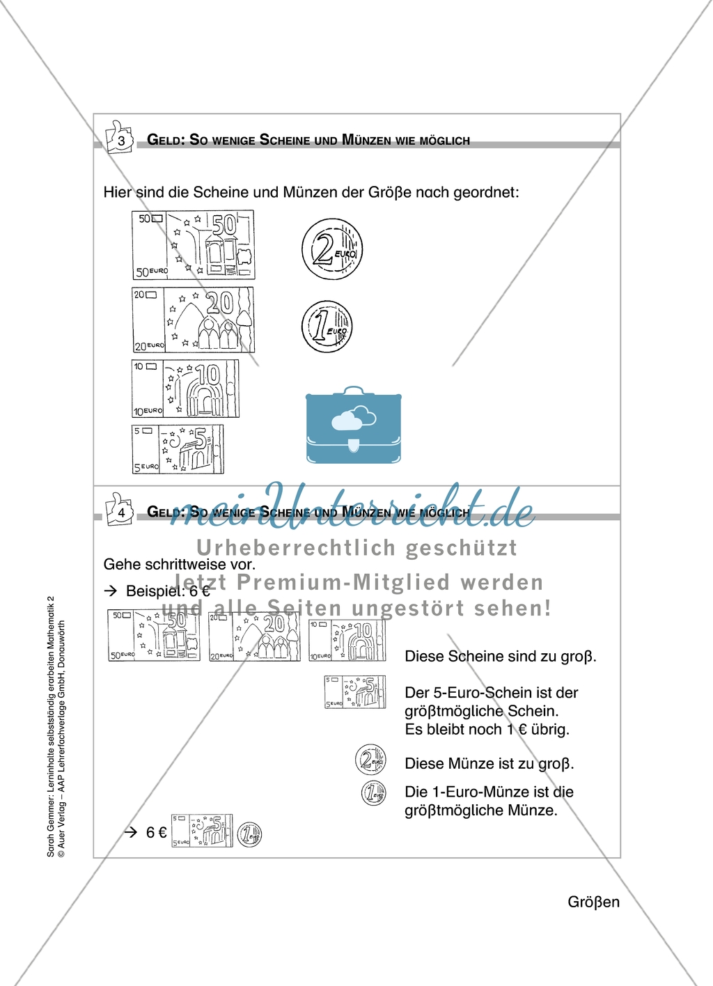 Schüler erarbeiten sich mit diesem Material Lerninhalte zum Thema Größen mit Aufgaben-, Tipp- und Lösungskarten selbstständig. Preview 9