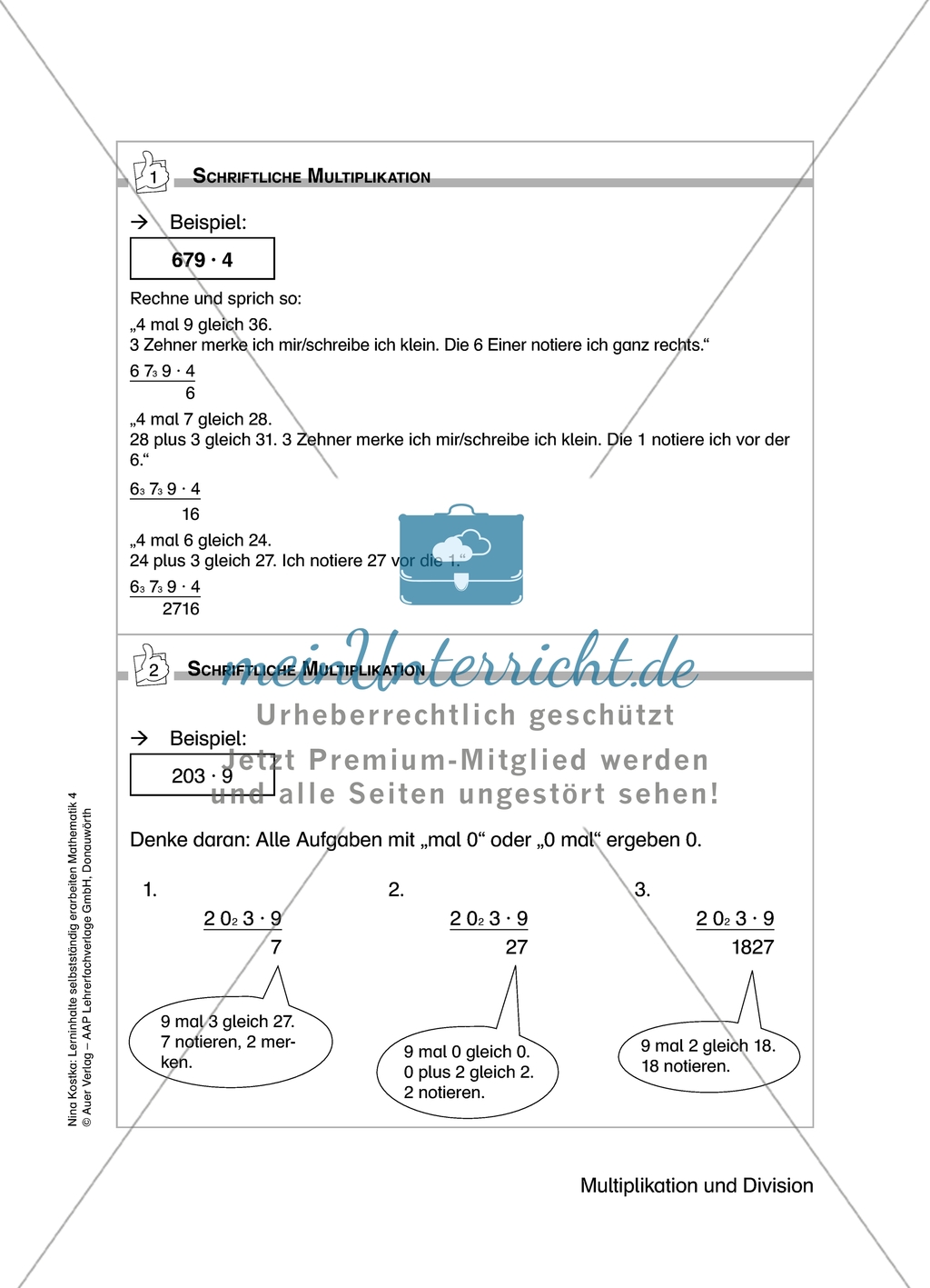 Schüler erarbeiten sich mit diesem Material Lerninhalte zum Thema Multiplikation und Division mit Aufgaben-, Tipp- und Lösungskarten selbstständig. Preview 6