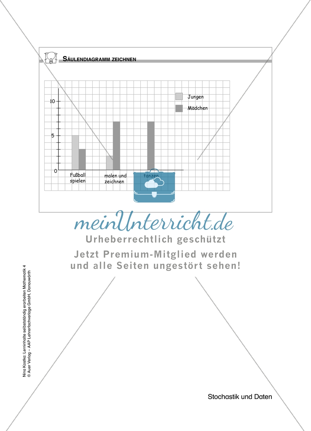 Schüler erarbeiten sich mit diesem Material Lerninhalte zum Thema Stochastik und Daten mit Aufgaben-, Tipp- und Lösungskarten selbstständig. Preview 11