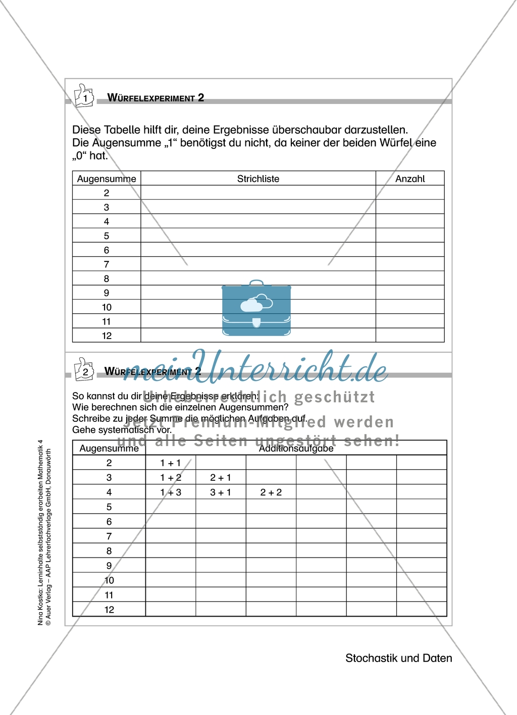 Schüler erarbeiten sich mit diesem Material Lerninhalte zum Thema Stochastik und Daten mit Aufgaben-, Tipp- und Lösungskarten selbstständig. Preview 5