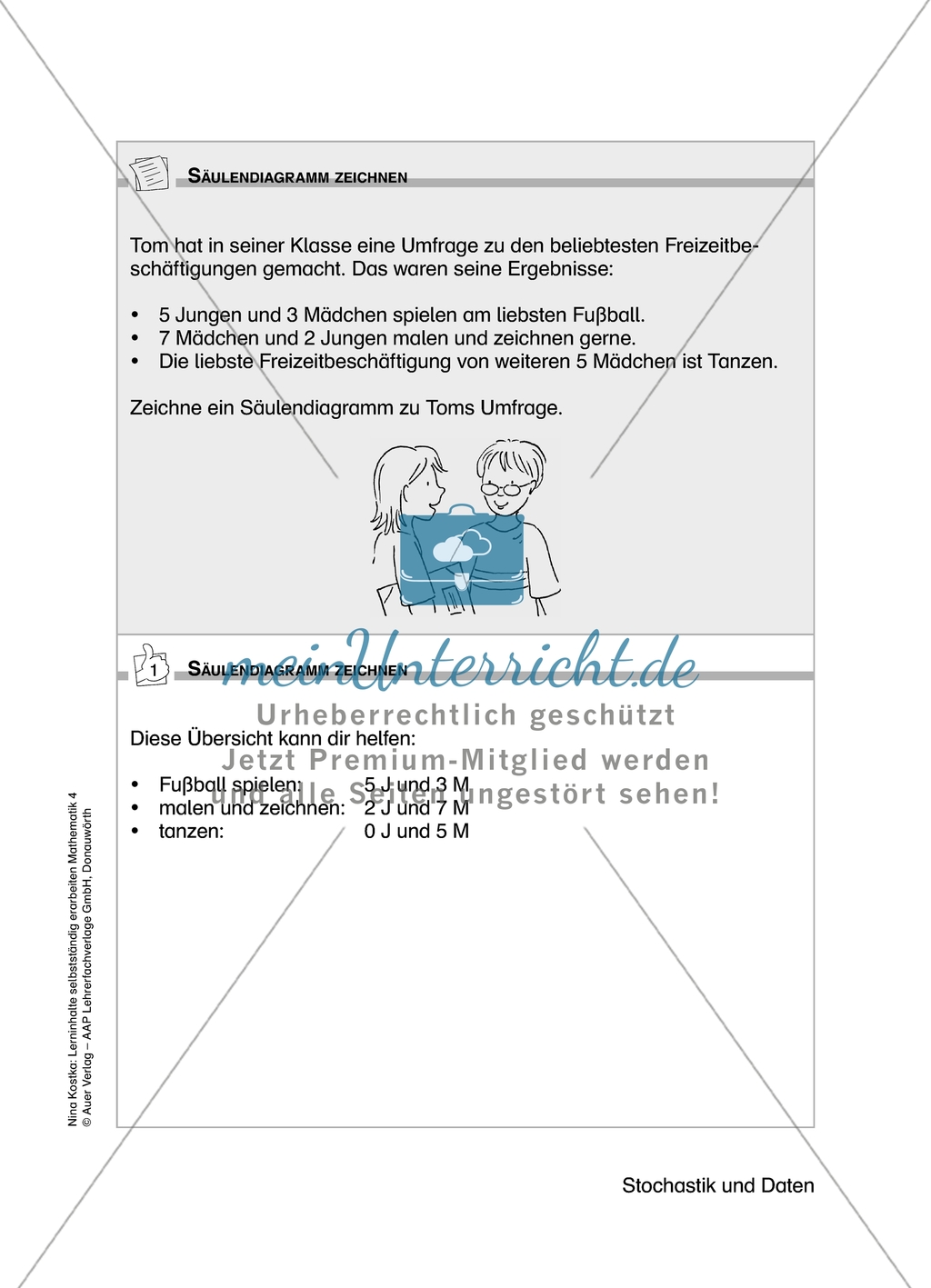 Schüler erarbeiten sich mit diesem Material Lerninhalte zum Thema Stochastik und Daten mit Aufgaben-, Tipp- und Lösungskarten selbstständig. Preview 9