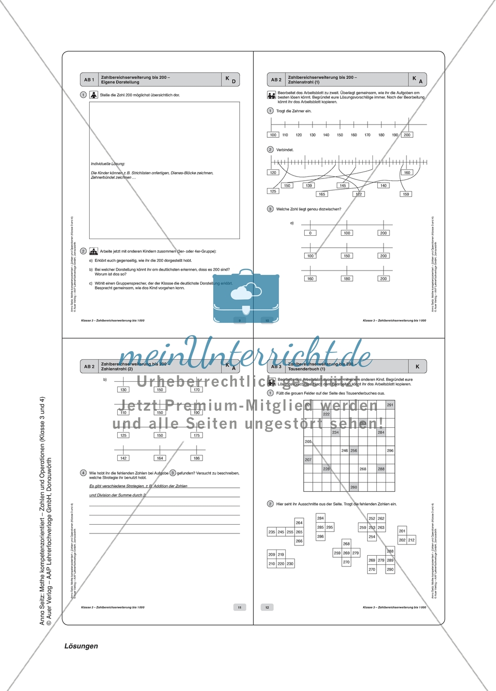 Aufgaben zu Zahlbereichserweiterungen mit einer Übersicht der mathematischen Kompetenzen und Anforderungsniveaus sowie der Lösungen. Preview 14