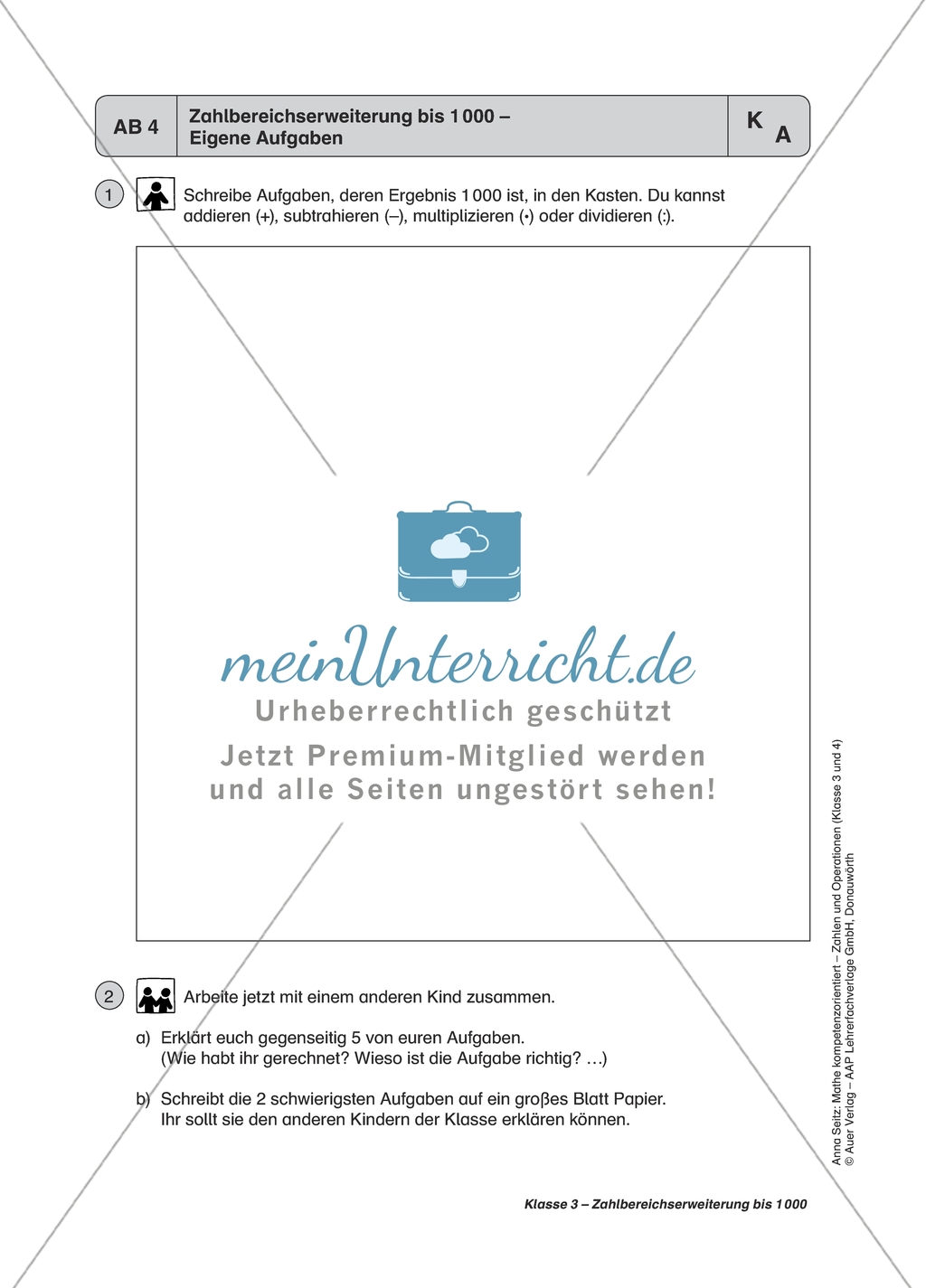 Aufgaben zu Zahlbereichserweiterungen mit einer Übersicht der mathematischen Kompetenzen und Anforderungsniveaus sowie der Lösungen. Preview 7