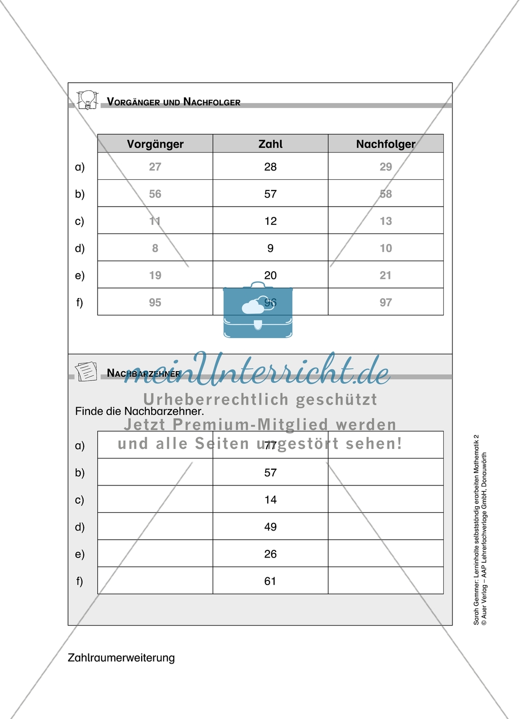 Schüler erarbeiten sich mit diesem Material Lerninhalte zum Thema Zahlraumerweiterung mit Aufgaben-, Tipp- und Lösungskarten selbstständig. Preview 10