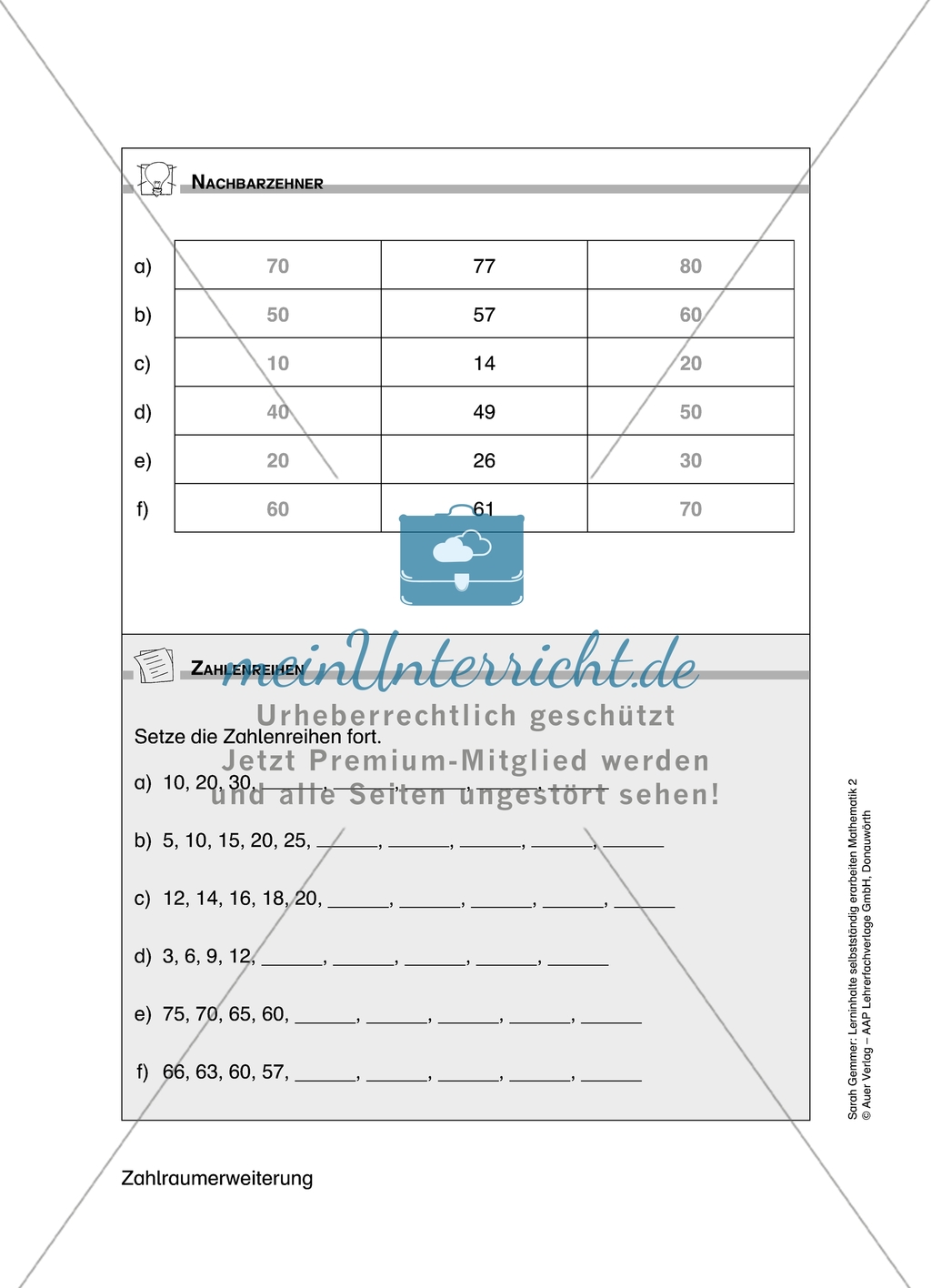 Schüler erarbeiten sich mit diesem Material Lerninhalte zum Thema Zahlraumerweiterung mit Aufgaben-, Tipp- und Lösungskarten selbstständig. Preview 12