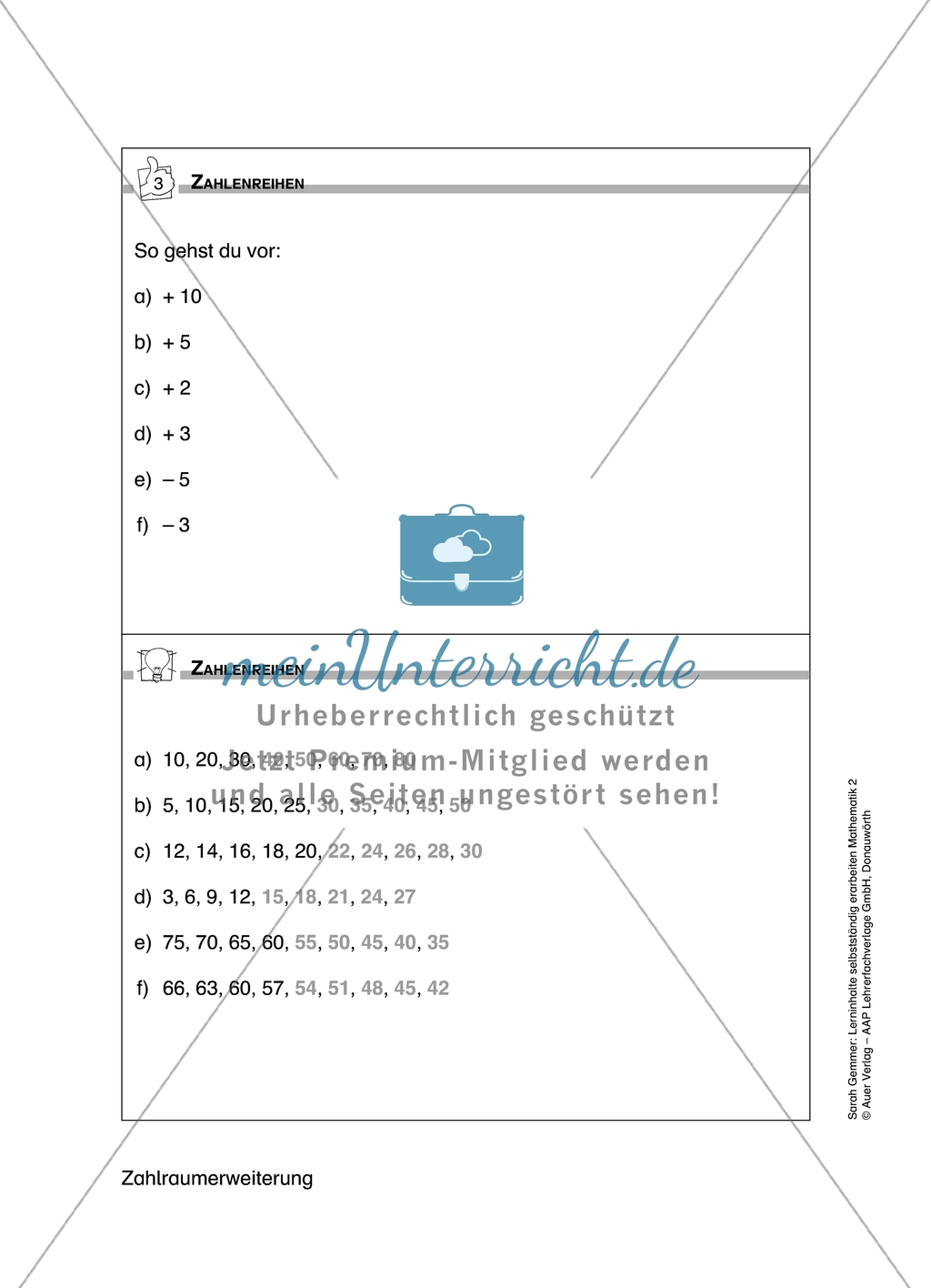 Schüler erarbeiten sich mit diesem Material Lerninhalte zum Thema Zahlraumerweiterung mit Aufgaben-, Tipp- und Lösungskarten selbstständig. Preview 14
