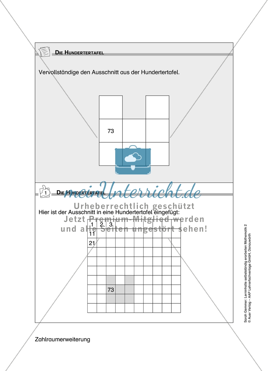 Schüler erarbeiten sich mit diesem Material Lerninhalte zum Thema Zahlraumerweiterung mit Aufgaben-, Tipp- und Lösungskarten selbstständig. Preview 2