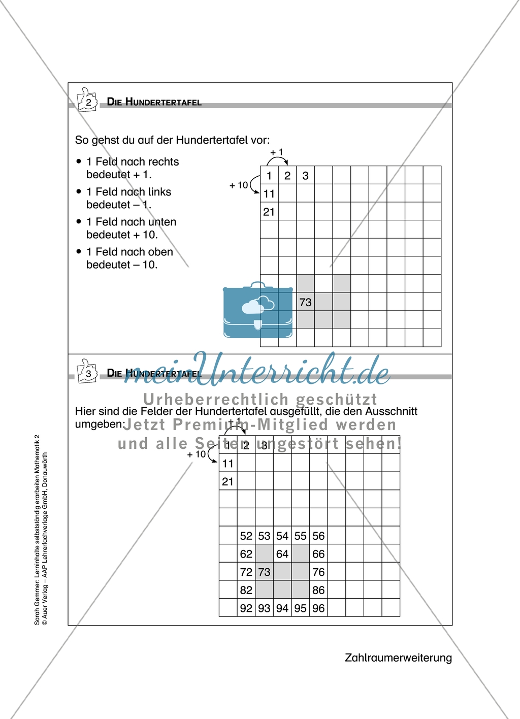 Schüler erarbeiten sich mit diesem Material Lerninhalte zum Thema Zahlraumerweiterung mit Aufgaben-, Tipp- und Lösungskarten selbstständig. Preview 3