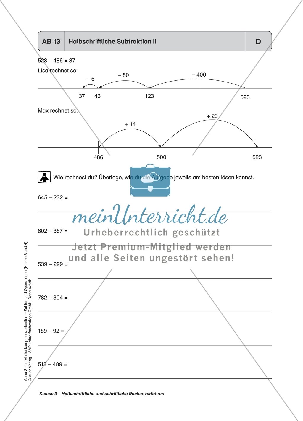 Material für einen kompetenzorientierten Unterricht zum Thema Zahlen und Operationen mit Lösungen. Preview 6