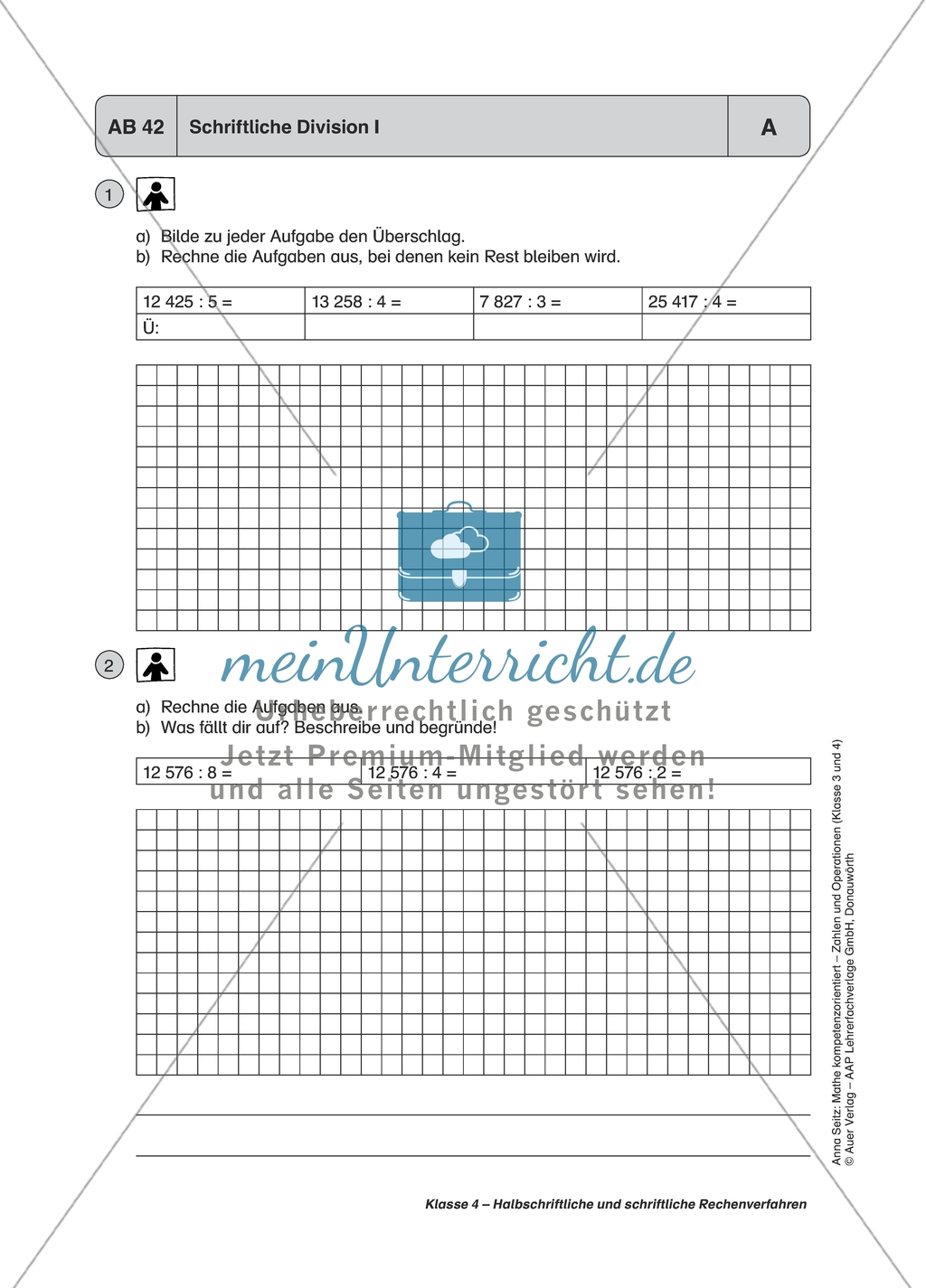 Material für einen kompetenzorientierten Unterricht zum Thema Zahlen und Operationen mit Lösungen (Kl. 4). Preview 9