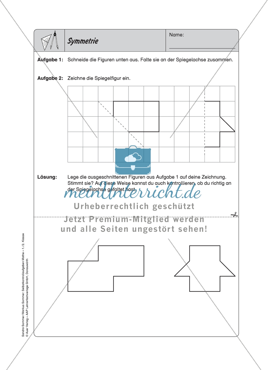 Selbstkontrollaufgaben zum Thema Geometrie mit Lösungen. Preview 3