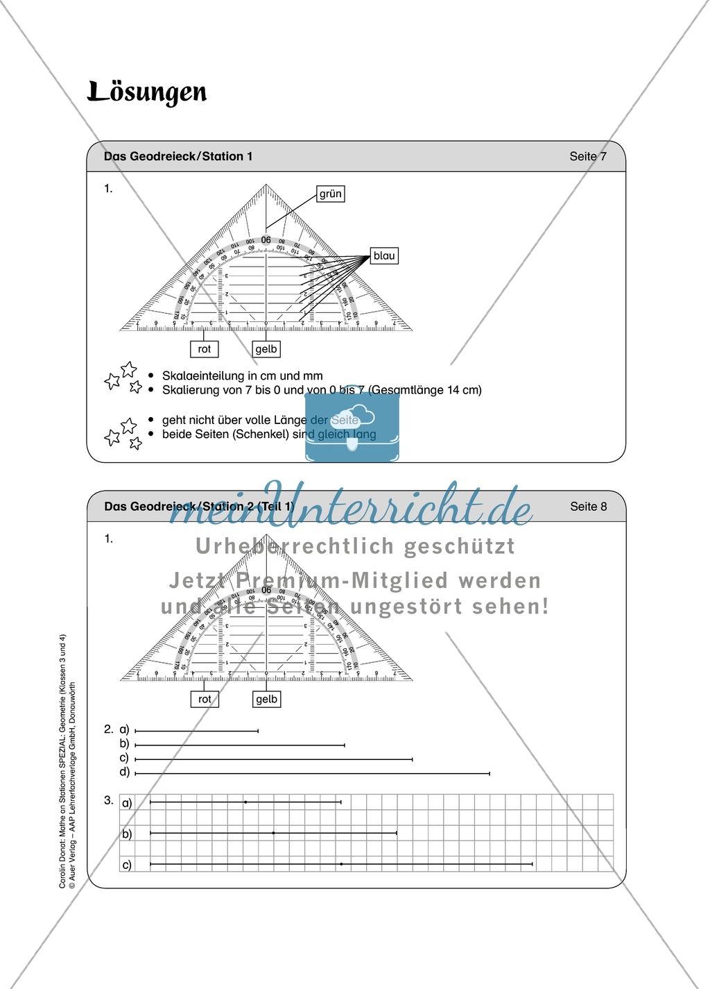 Aufgaben für eine Stationsarbeit zum Thema: