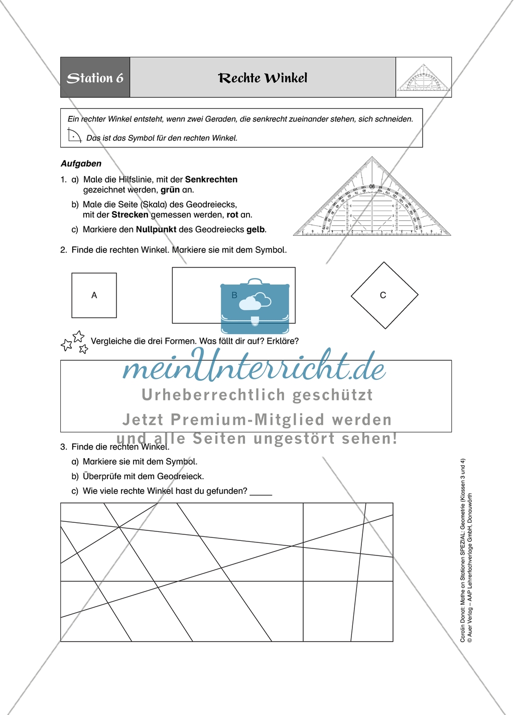 Aufgaben für eine Stationsarbeit zum Thema: