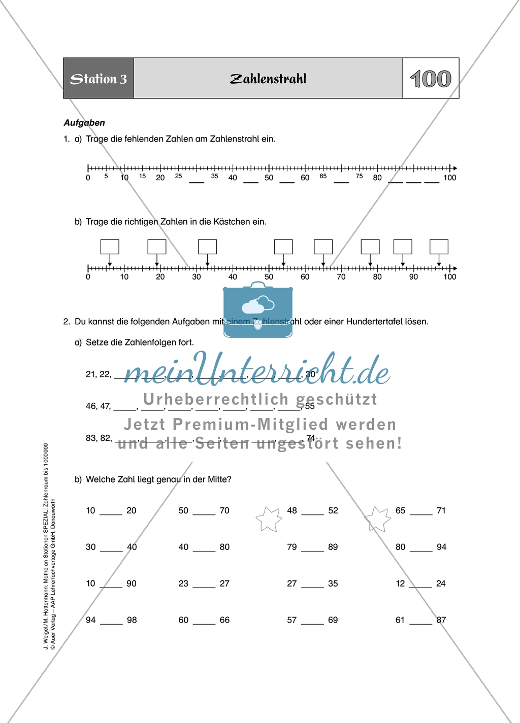 Aufgaben für eine Stationsarbeit zum Thema: