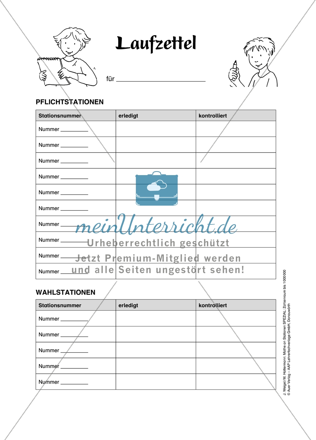 Aufgaben für eine Stationsarbeit zum Thema: