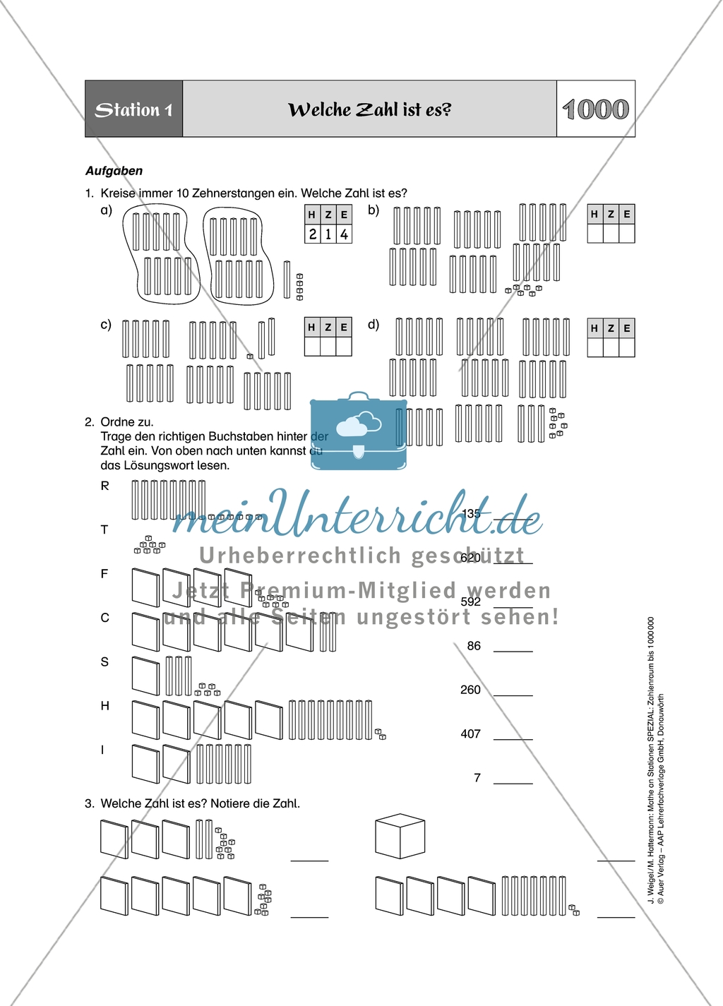 Aufgaben für eine Stationsarbeit zum Thema: