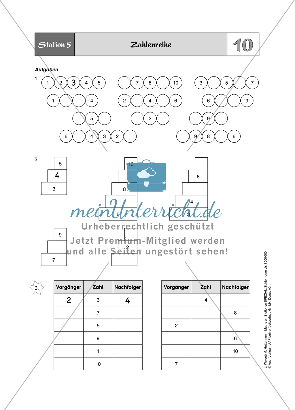 Aufgaben für eine Stationsarbeit zum Thema: