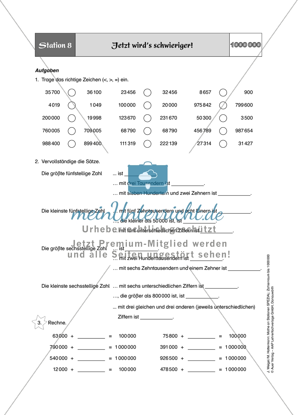 Aufgaben für eine Stationsarbeit zum Thema: