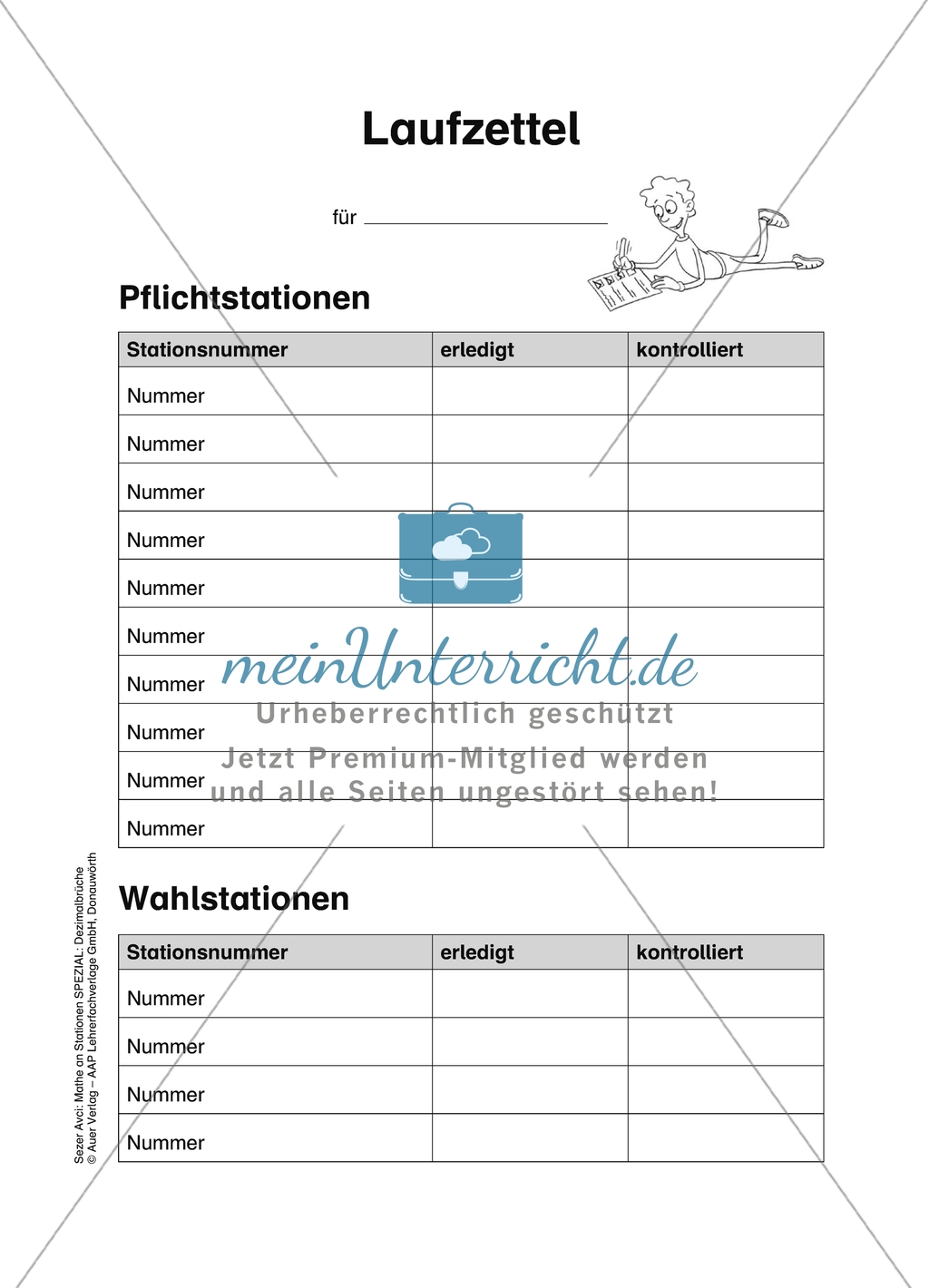Aufgaben für eine Stationsarbeit zum Thema: