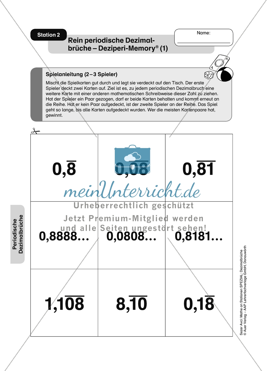 Aufgaben für eine Stationsarbeit zum Thema: