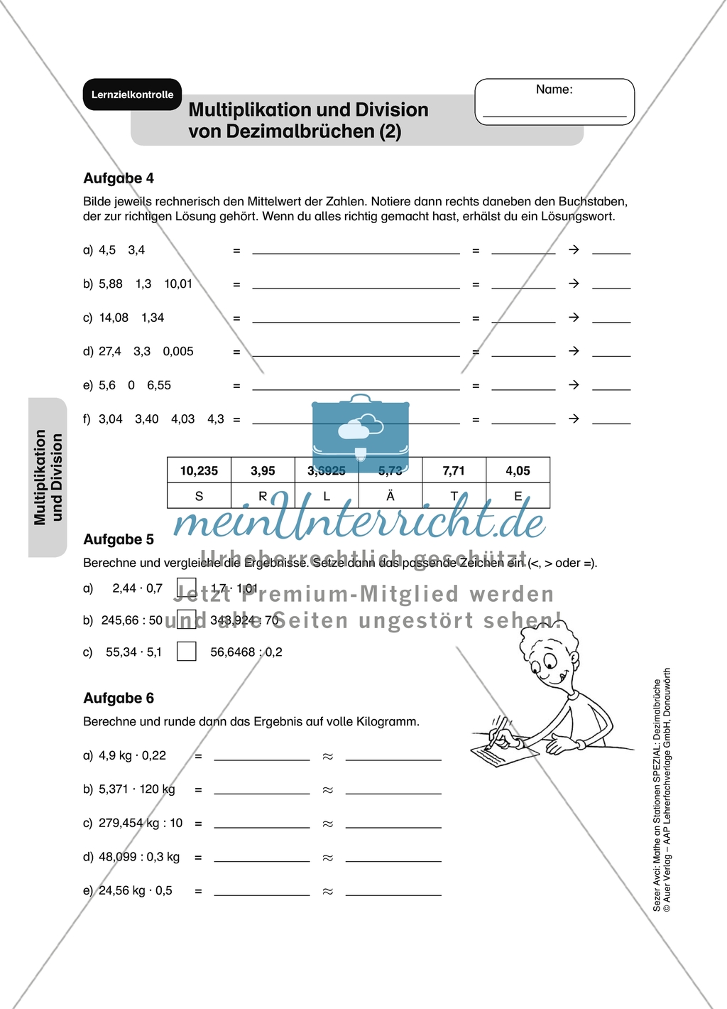 Aufgaben für eine Stationsarbeit zum Thema: