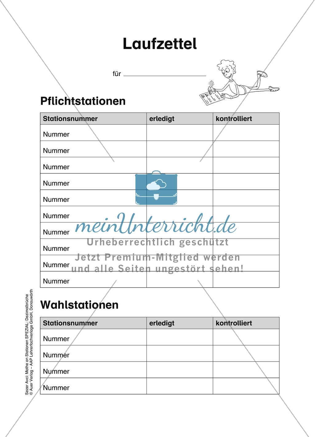 Aufgaben für eine Stationsarbeit zum Thema: