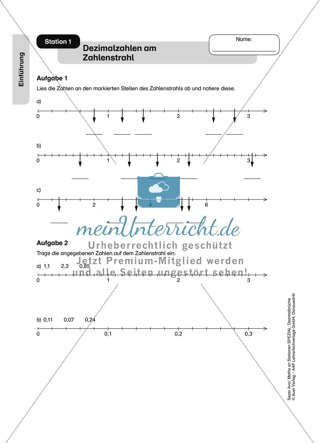 Aufgaben für eine Stationsarbeit zum Thema: