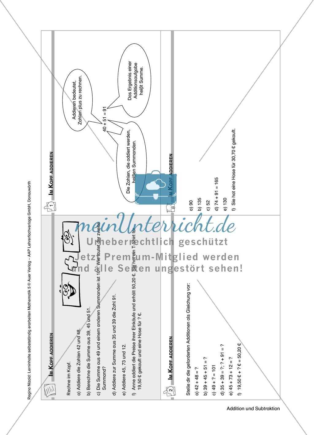 Aufgaben zur selbstständigen Erarbeitung von Lerninhalten zum Thema: