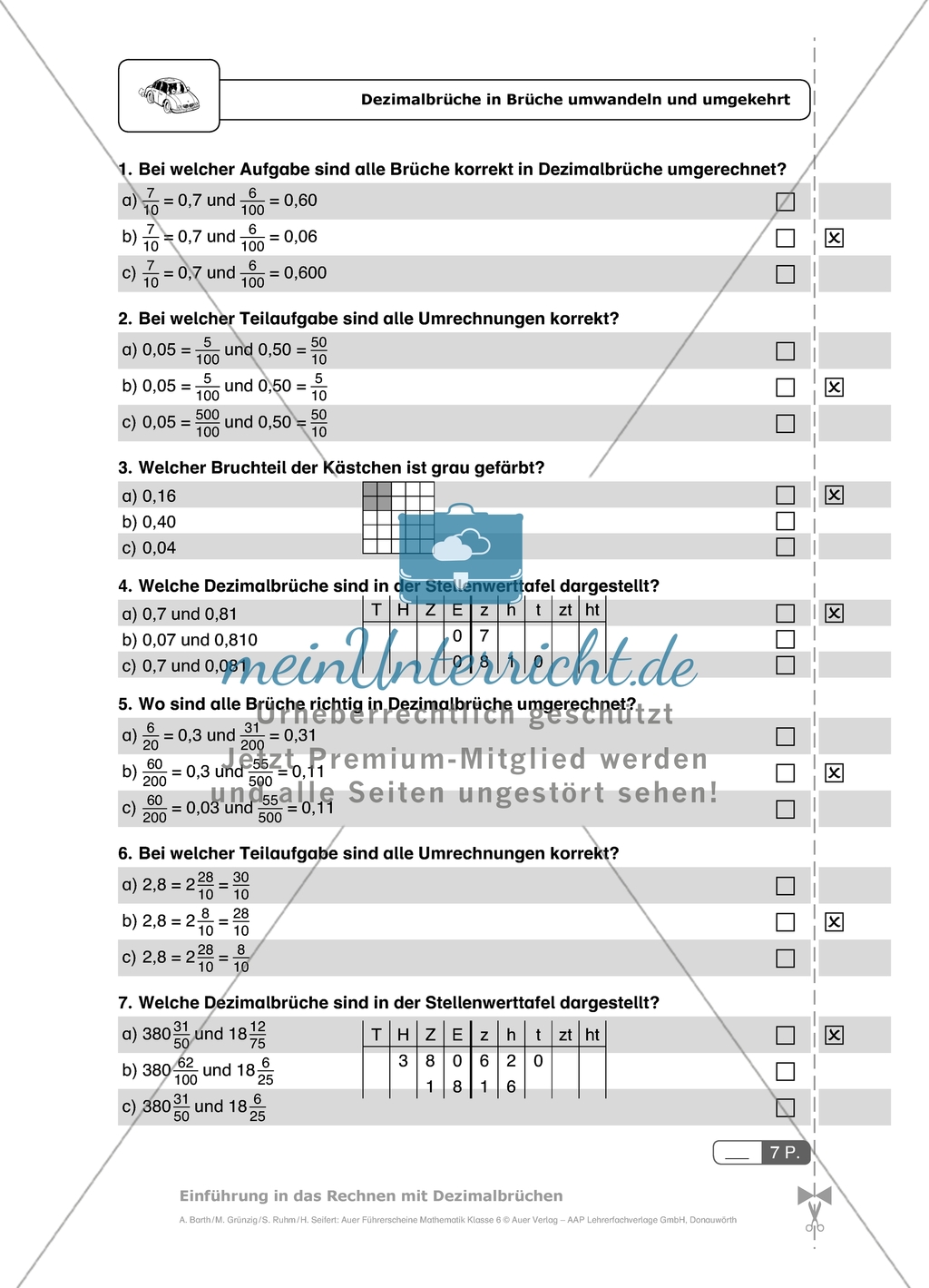 Durch diese Multiple-Choice-Aufgaben mit Lösungen können die Schülerinnen und Schüler einen