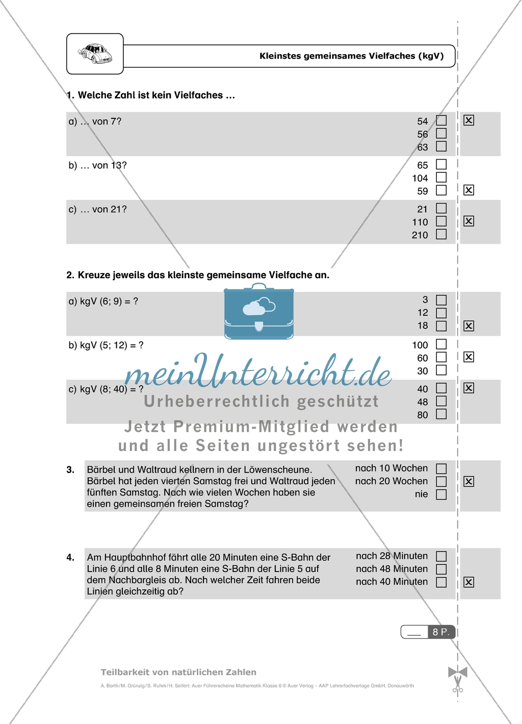Durch diese Multiple-Choice-Aufgaben mit Lösungen können die Schülerinnen und Schüler einen
