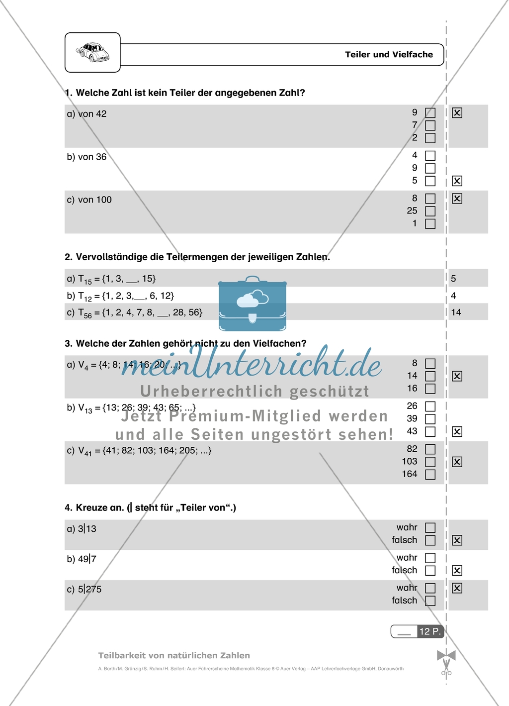 Durch diese Multiple-Choice-Aufgaben mit Lösungen können die Schülerinnen und Schüler einen