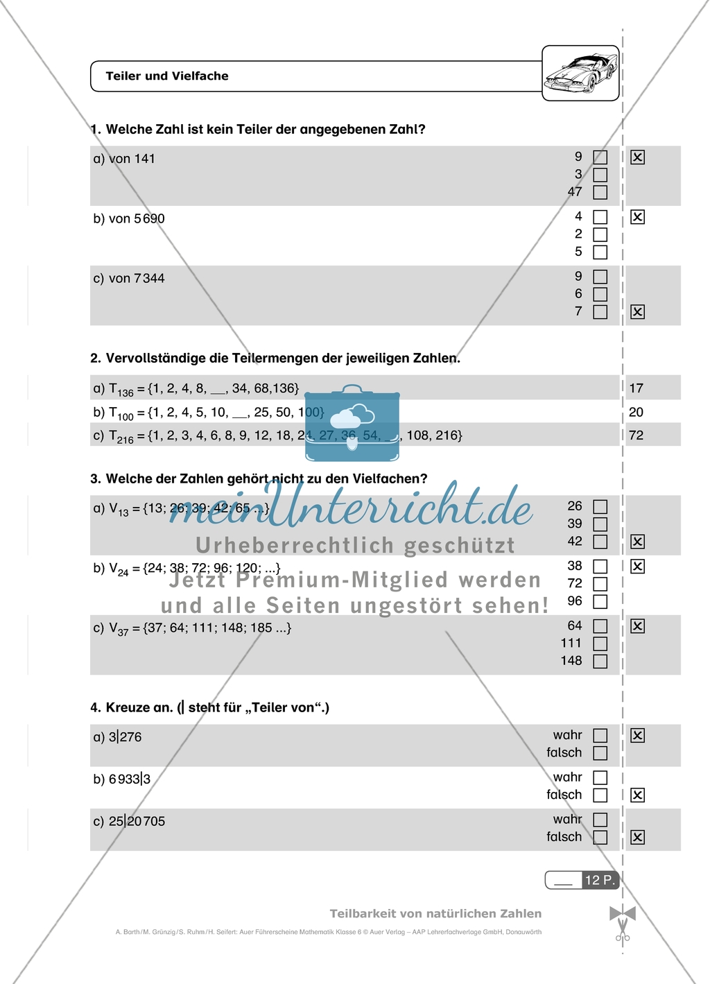 Durch diese Multiple-Choice-Aufgaben mit Lösungen können die Schülerinnen und Schüler einen