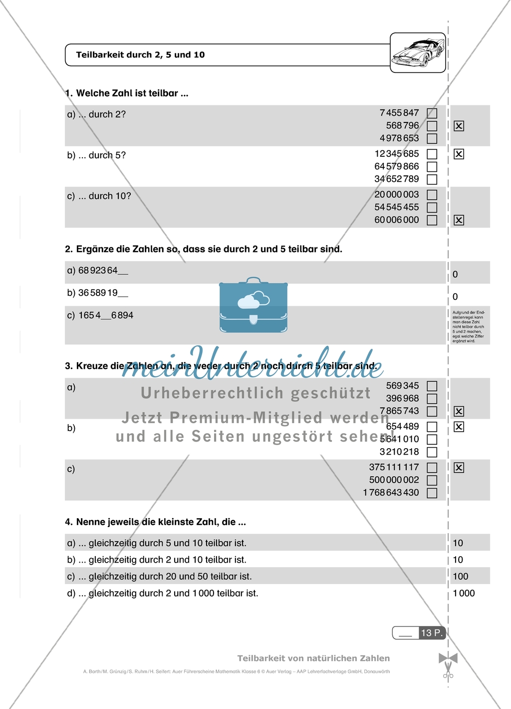 Durch diese Multiple-Choice-Aufgaben mit Lösungen können die Schülerinnen und Schüler einen