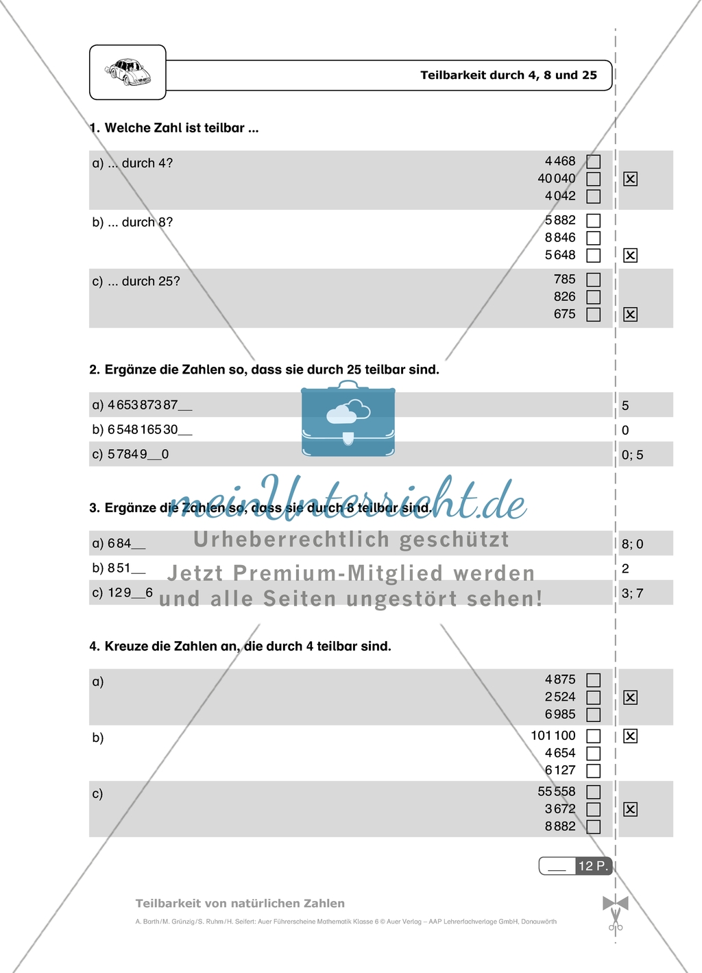 Durch diese Multiple-Choice-Aufgaben mit Lösungen können die Schülerinnen und Schüler einen