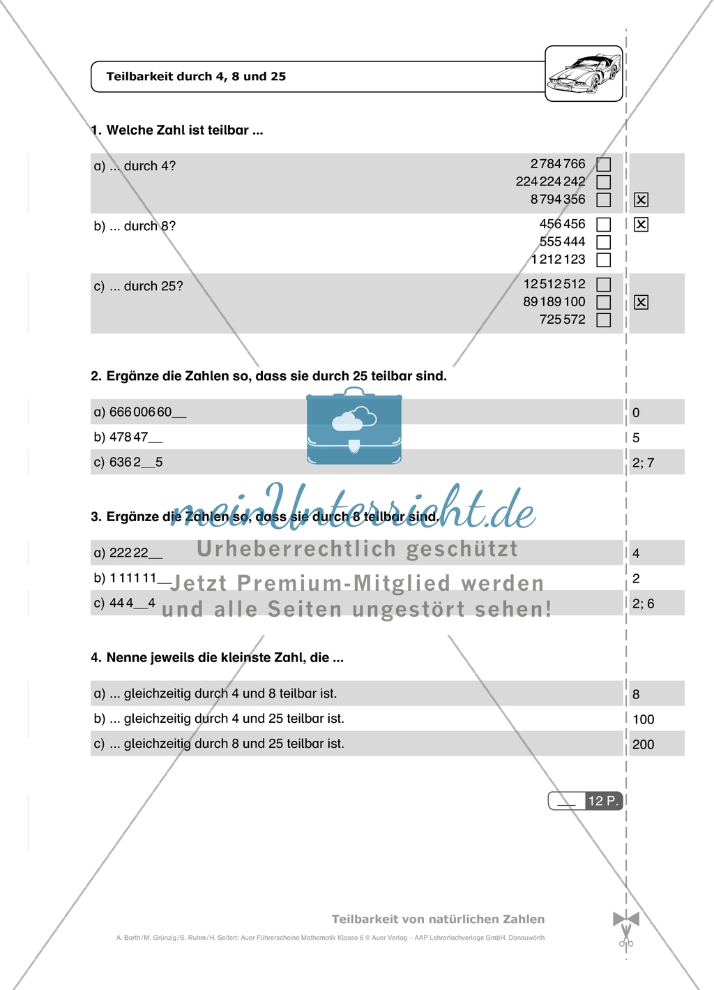 Durch diese Multiple-Choice-Aufgaben mit Lösungen können die Schülerinnen und Schüler einen