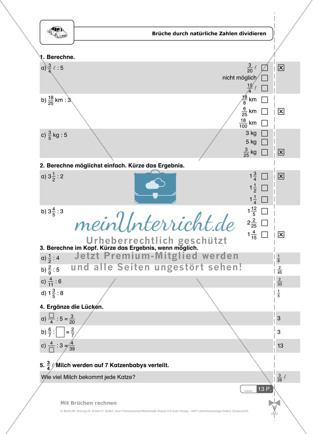 Durch diese Multiple-Choice-Aufgaben mit Lösungen können die Schülerinnen und Schüler einen