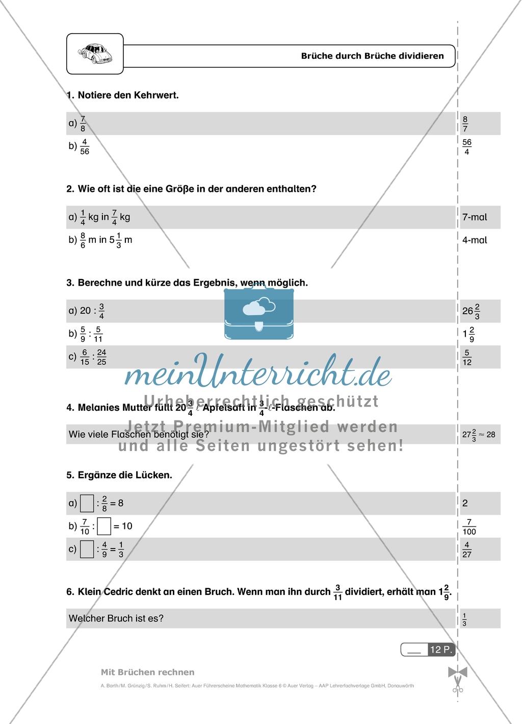 Durch diese Multiple-Choice-Aufgaben mit Lösungen können die Schülerinnen und Schüler einen