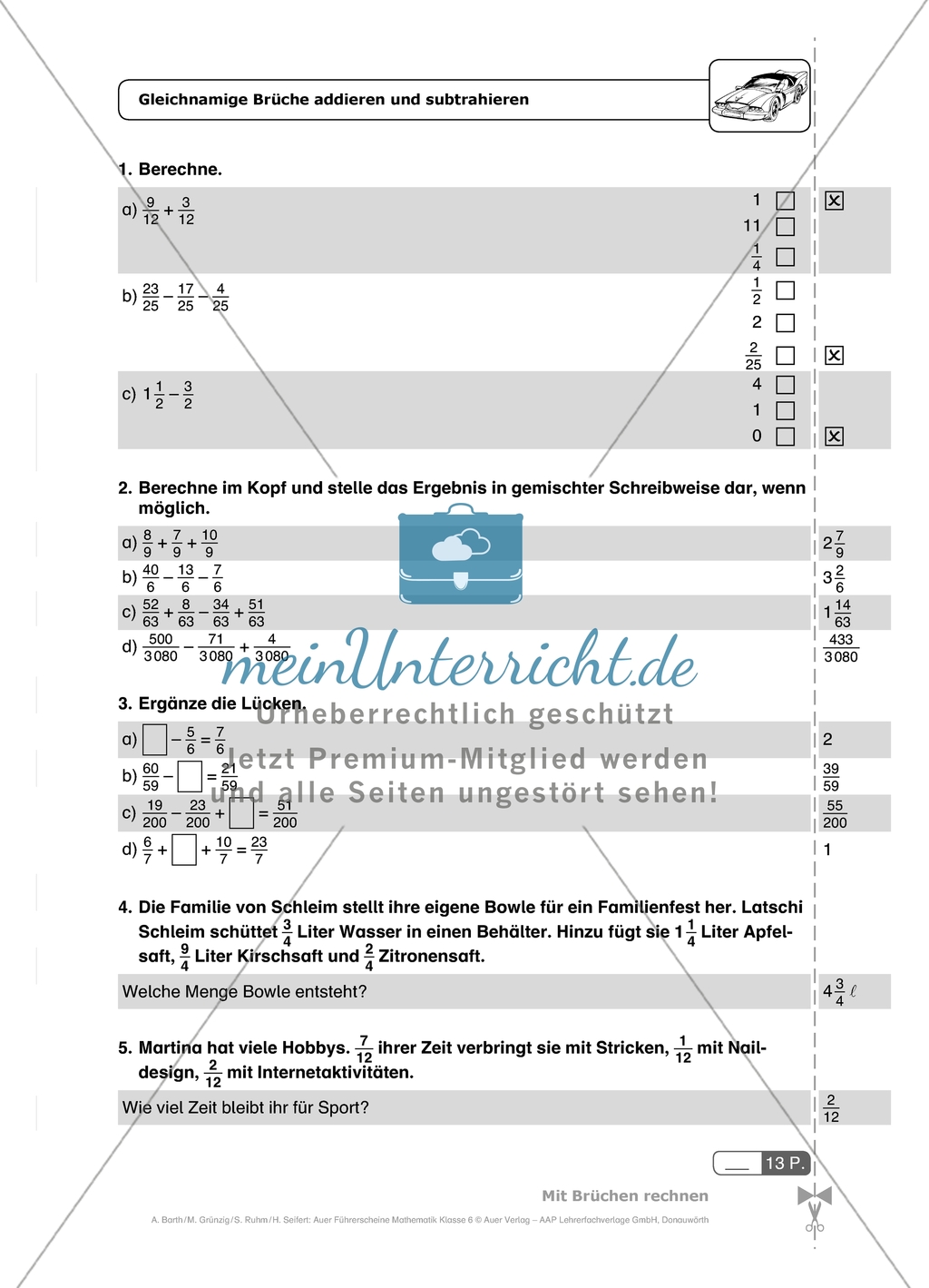 Durch diese Multiple-Choice-Aufgaben mit Lösungen können die Schülerinnen und Schüler einen