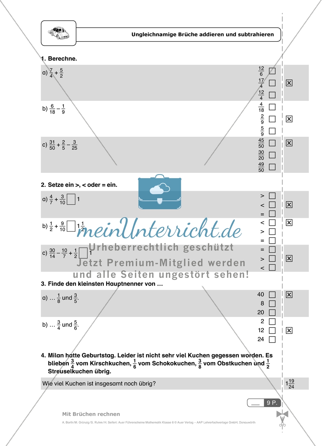 Durch diese Multiple-Choice-Aufgaben mit Lösungen können die Schülerinnen und Schüler einen