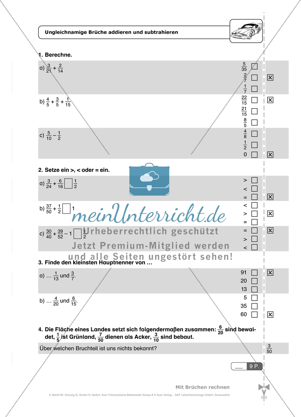Durch diese Multiple-Choice-Aufgaben mit Lösungen können die Schülerinnen und Schüler einen