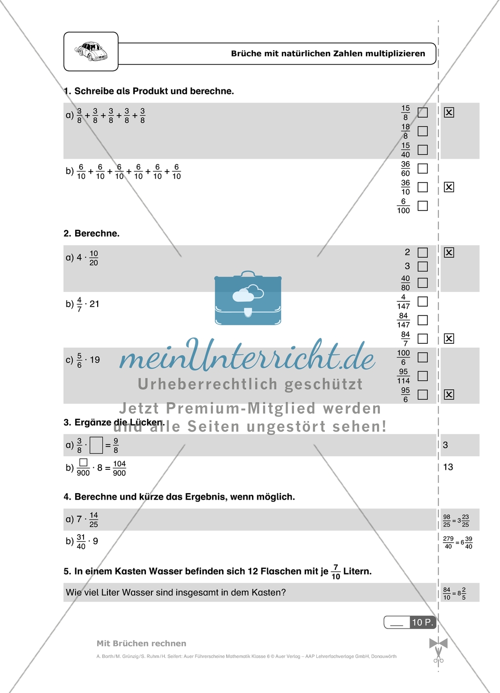 Durch diese Multiple-Choice-Aufgaben mit Lösungen können die Schülerinnen und Schüler einen