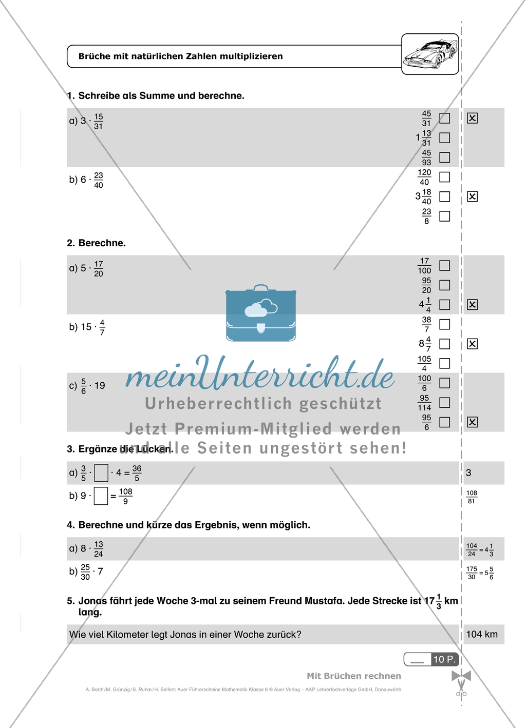 Durch diese Multiple-Choice-Aufgaben mit Lösungen können die Schülerinnen und Schüler einen
