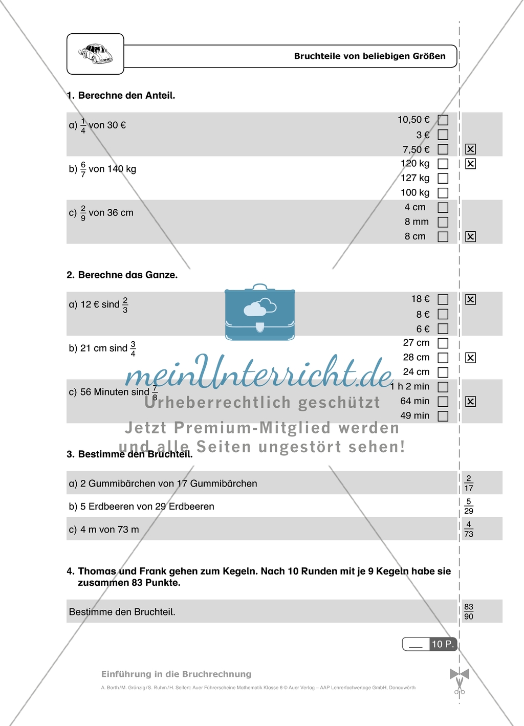 Durch diese Multiple-Choice-Aufgaben mit Lösungen können die Schülerinnen und Schüler einen