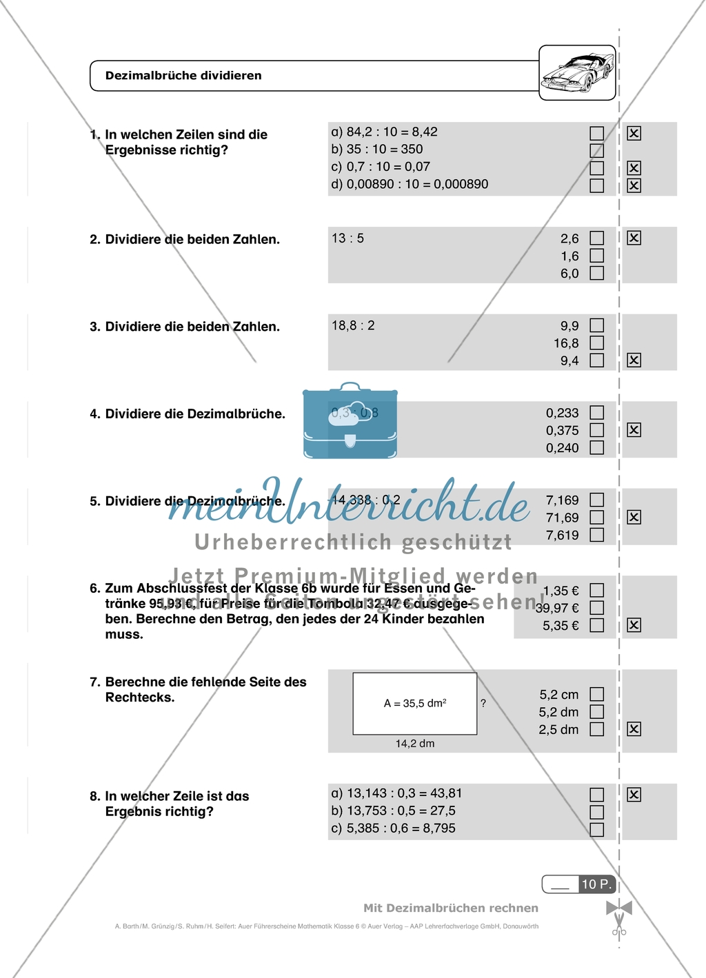 Mit diesen Multiple-Choice-Aufgaben mit Lösungen können die Schülerinnen und Schüler einen