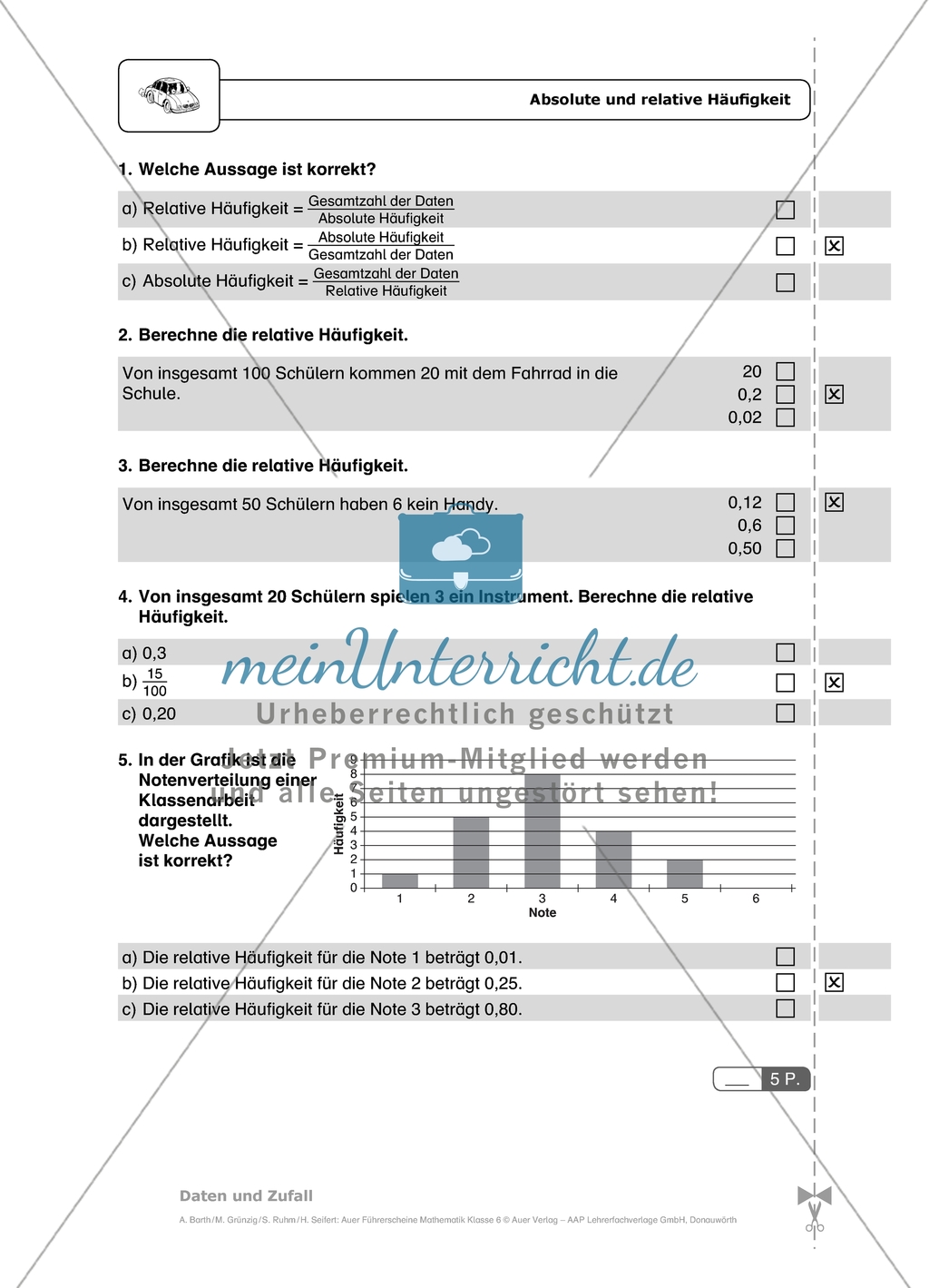 Mit diesen Multiple-Choice-Aufgaben mit Lösungen können die Schülerinnen und Schüler einen