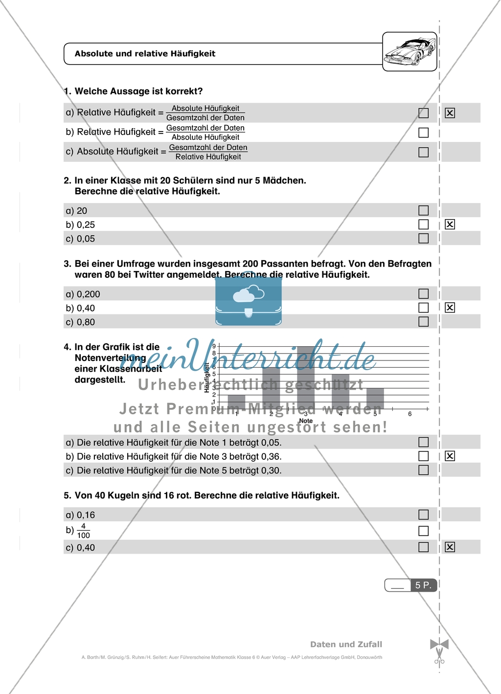 Mit diesen Multiple-Choice-Aufgaben mit Lösungen können die Schülerinnen und Schüler einen