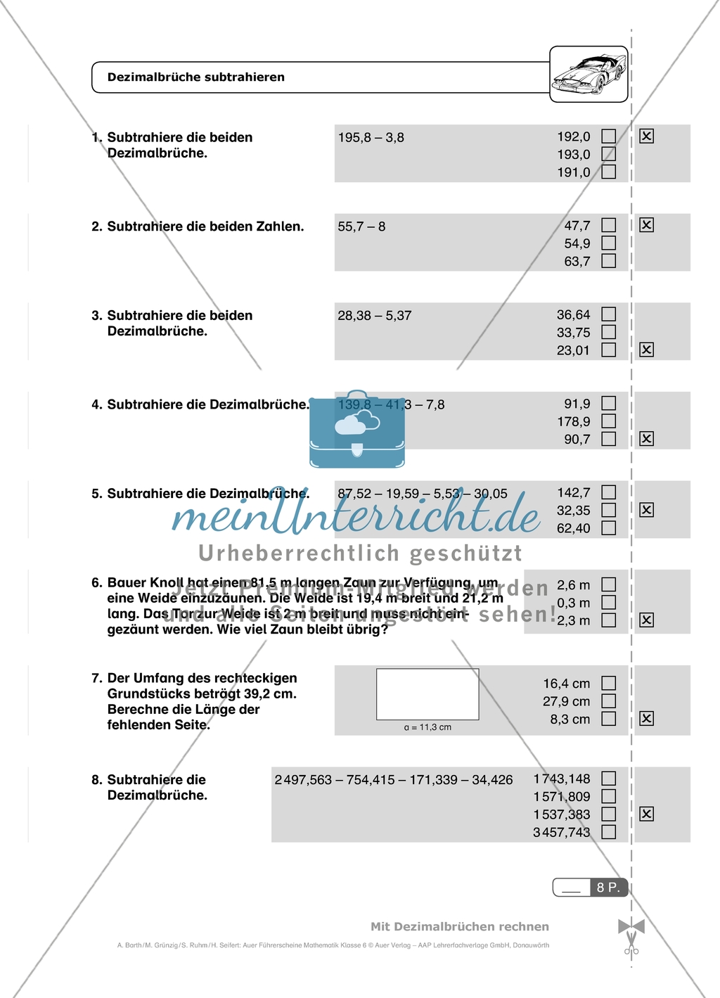 Mit diesen Multiple-Choice-Aufgaben mit Lösungen können die Schülerinnen und Schüler einen